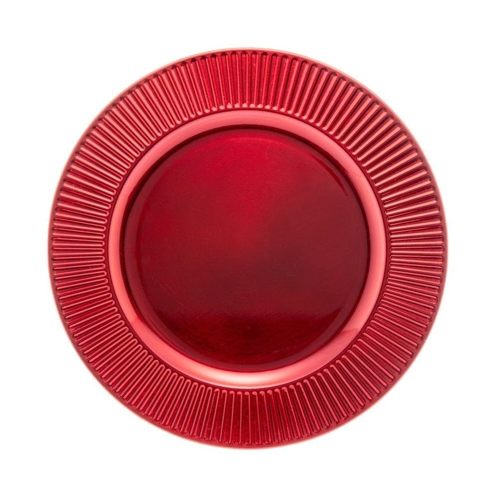 Sousplat de Plástico Prime Vermelho 33cm Lyor