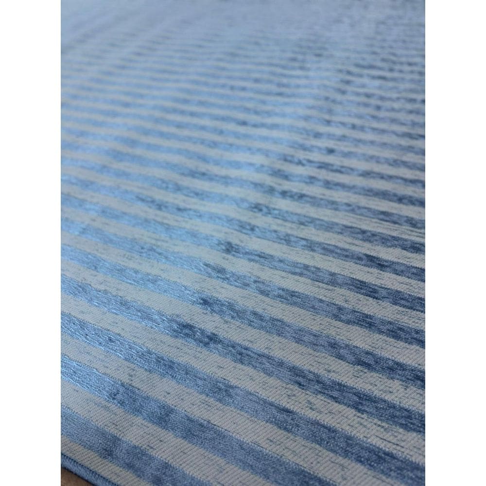 Tapete Sala Listrado 300X300 Cm Alto Relevo Azul Royal 3X3 M