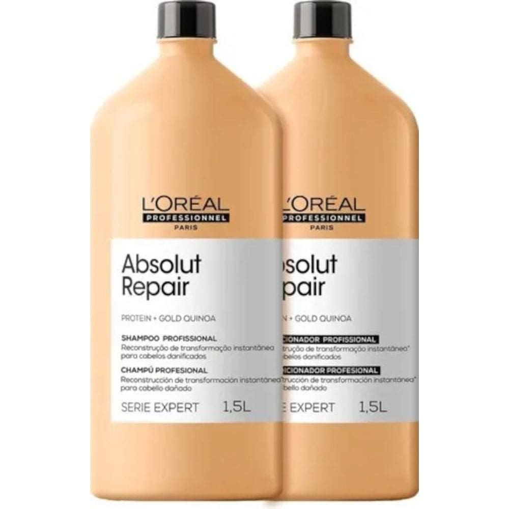 Shampoo E Condicionador 1,5L Loreal Absolut Repair Gold