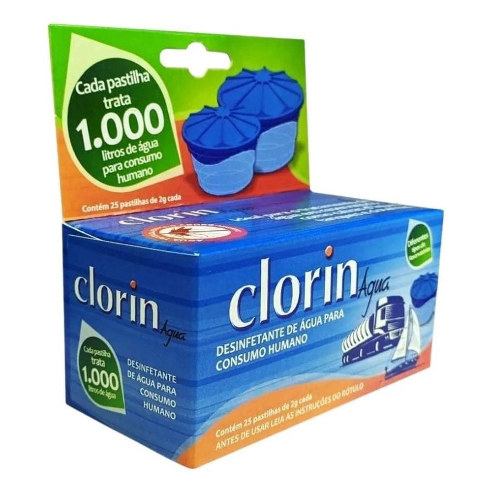 25 Pastilhas Purificadoras 1.000 Litros Água Potável Clorin