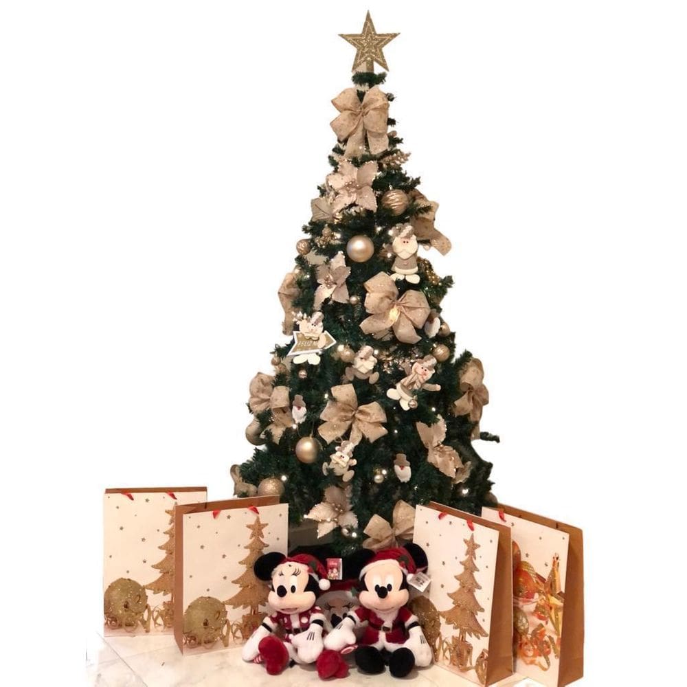 Kit De Enfeites Completo Árvore De Natal Pisca Led 1,80Mt