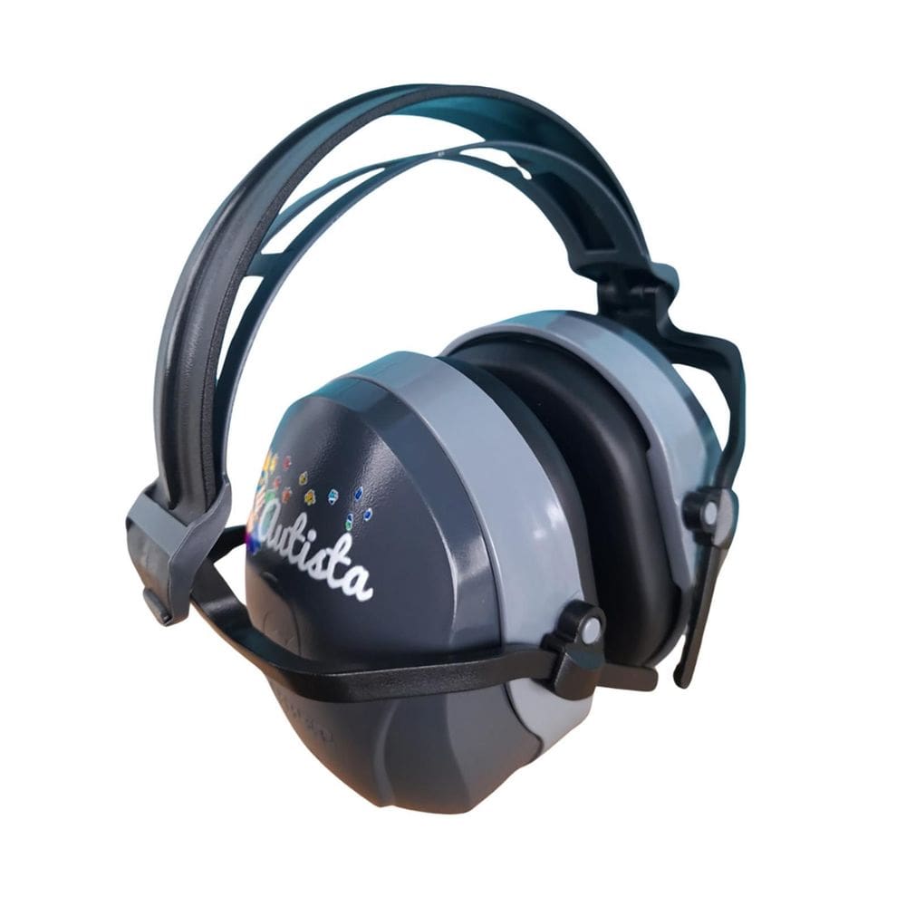 Abafador De Ruido Barulhos Autistas Cinza Proteção De 26 Db