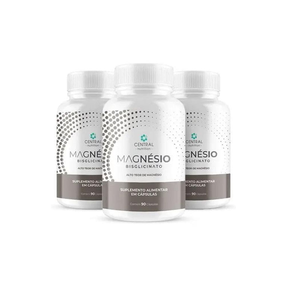 Kit 3X 3Mag - Pool De Magnésio 90 Cáps Central Nutrition