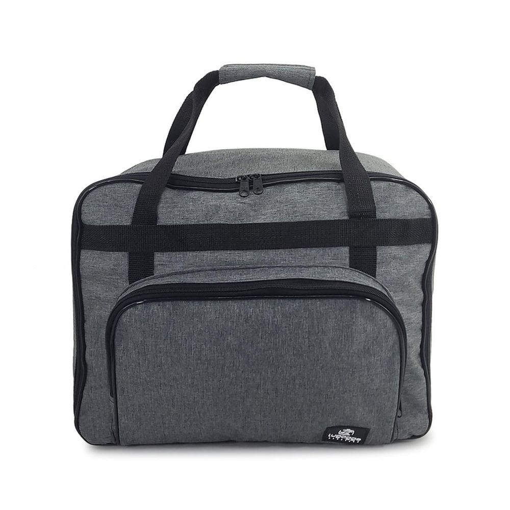Bolsa Maquina Costura Portátil Caseira Cinza Claro Mescla