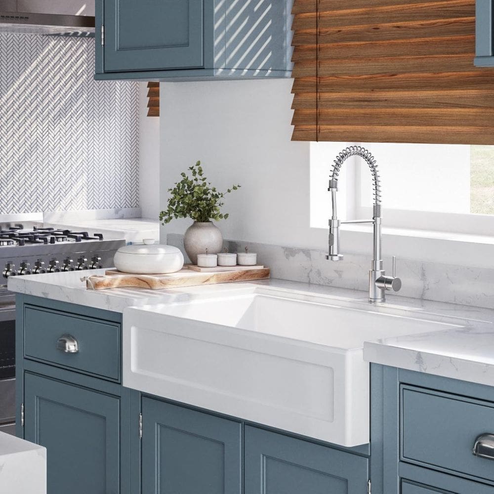 Cuba Cozinha Farm Sink Frente Quadratta 55 Cm - Branca