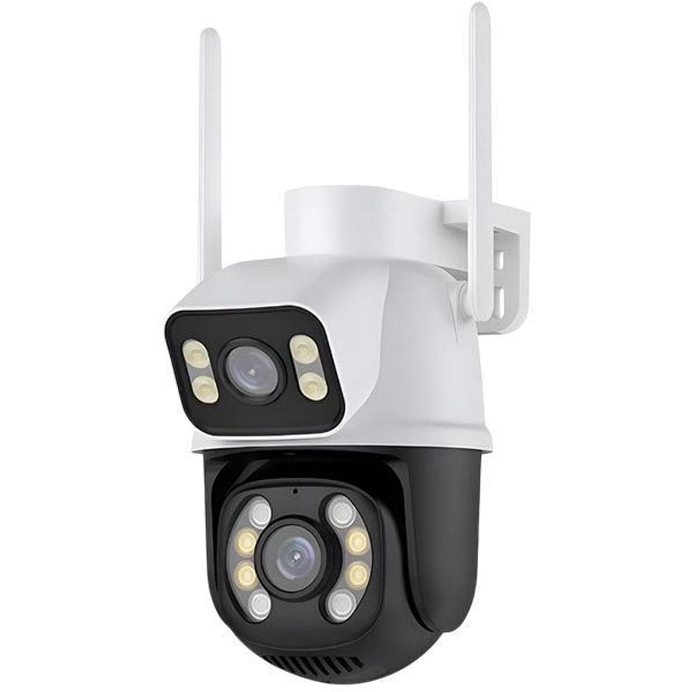 Câmera Ip Wifi De Segurança 2 Em 1 Fixa + Rotativa Com Áudio