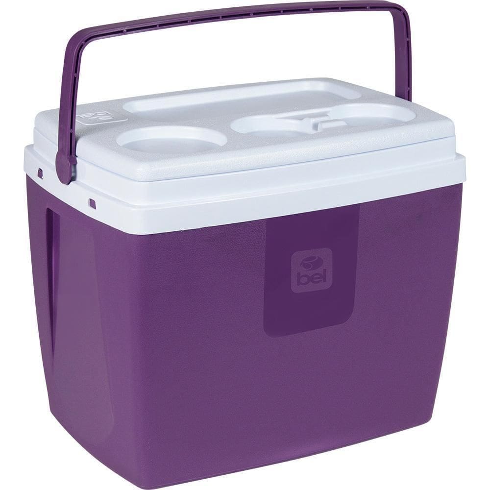 Caixa Termica Cooler Com Alça 19 L Bel - Cor Açai
