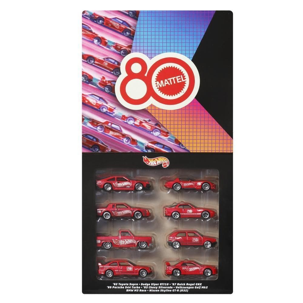 Hot Wheels Pacote Com 8 Carros 80 Aniversario 1:64 Jgk09
