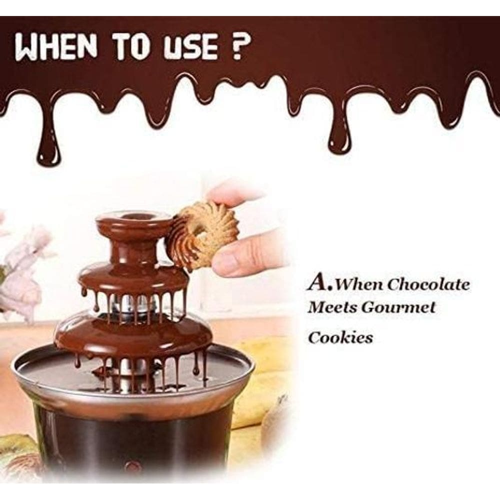 Fonte Cascata Máquina Fondue Chocolate 220V Ultra Rápida