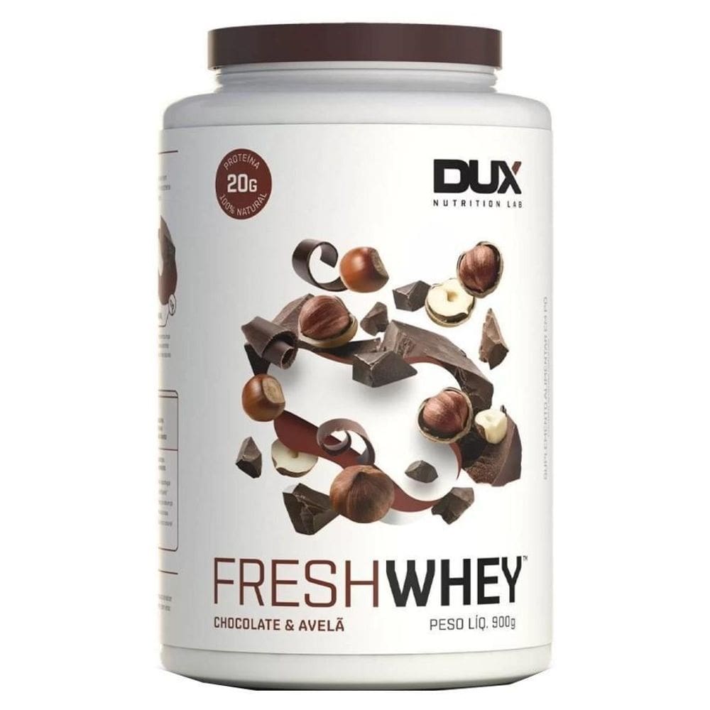 Fresh Whey Isolado Hidro Chocolate 900G Luva Adaptogen Dux