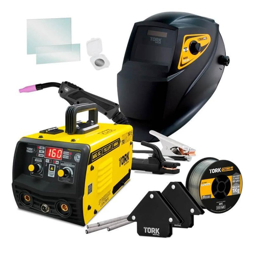 Maquina Solda Inversora Mig 160A Sem Gás 3 Em 1 Tig Eletrodo