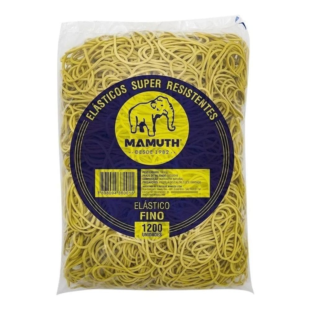 Elástico De Borracha Para Oficina Mamuth 18 Amarelo En Envel