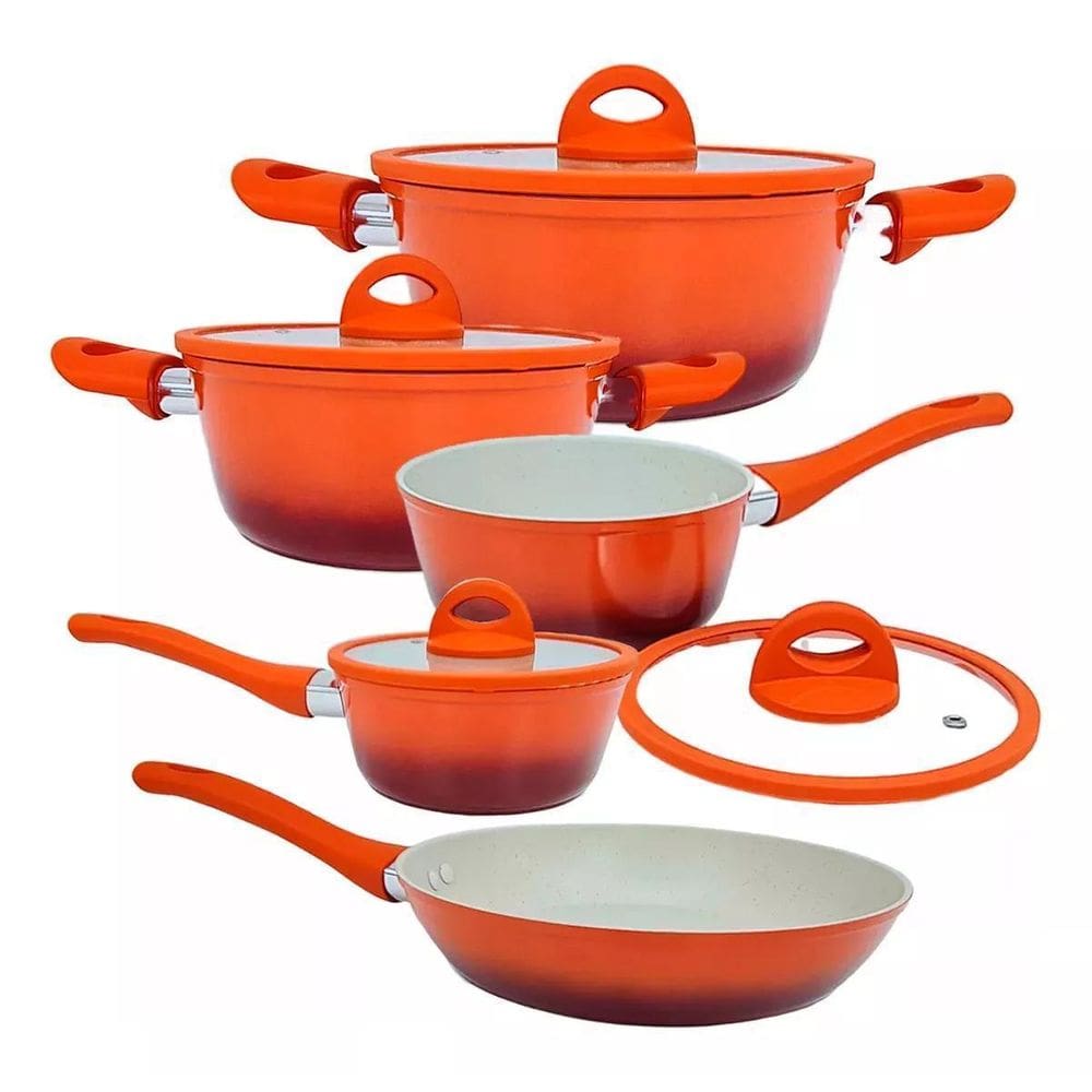 Jogo Conjunto De Panelas Indução Antiaderente Miami 5 Peças