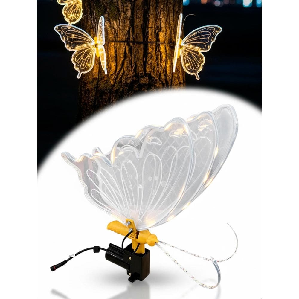 Borboleta Led 40Cm Movimento Decoração Natal Jardim Bivolt