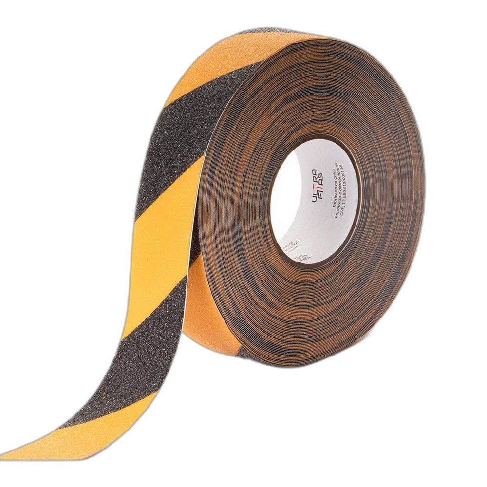 Faixa Fita Adesiva Lixa Antiderrapante 5 Metros Zebrada