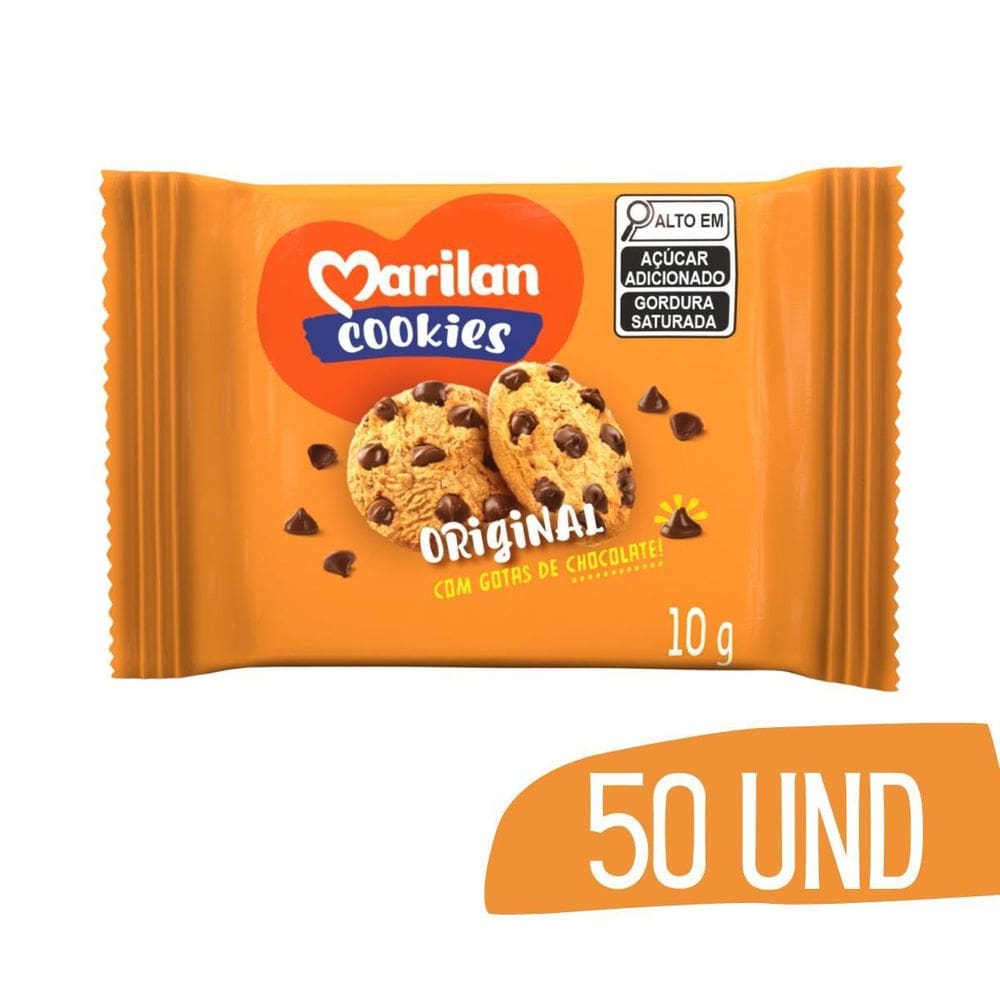 Biscoito Cookies Sache  Marilan 10G - 50 Und