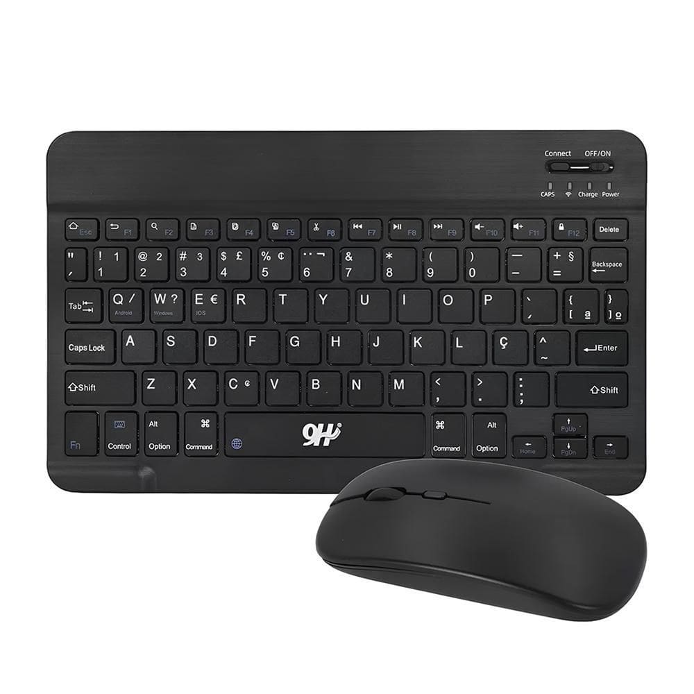Teclado E Mouse Sem Fio A6732 Slim Recarregável Preto