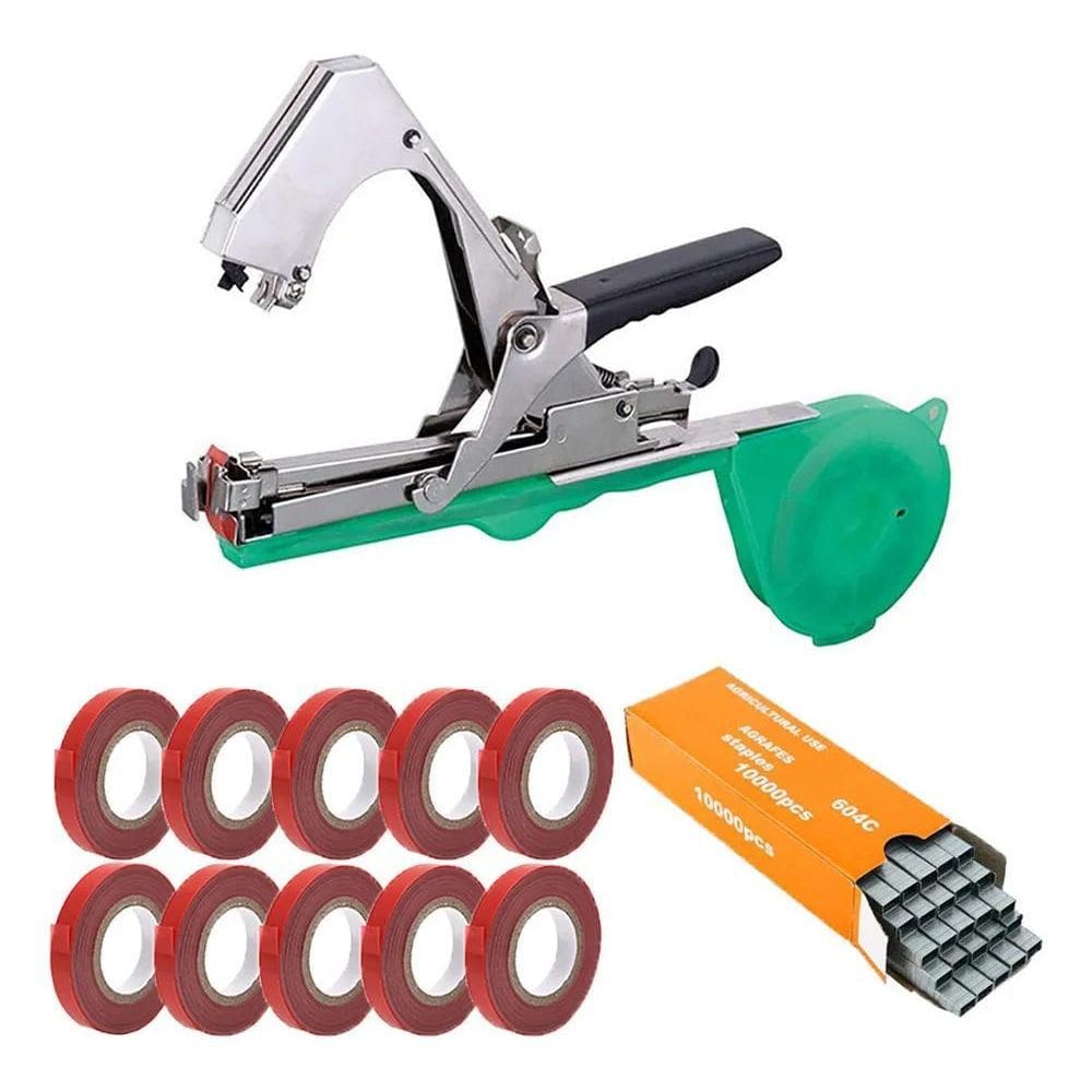 Alceador Grampeador Uva Tomate Ramos + 1 Fita + 100 Grampos