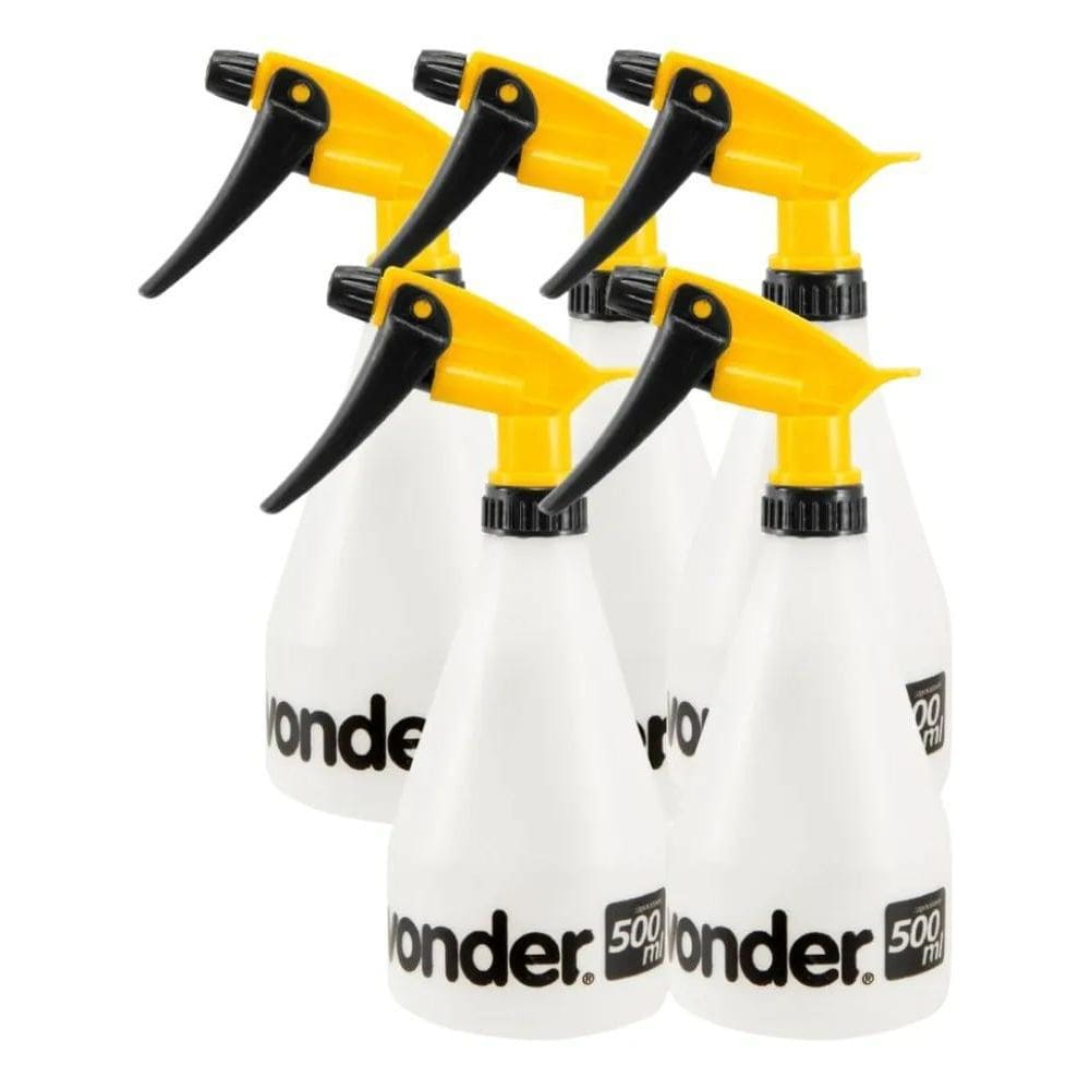 Kit 5 Pulverizador Borrifador Manual Pequeno 500Ml Vonder Co