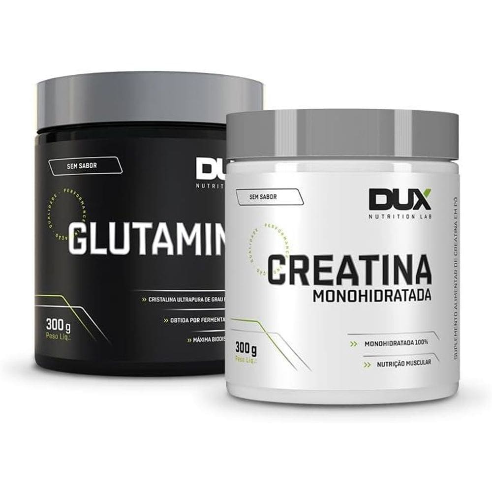 Creatina Monohidratada 300g + Glutamina 300G Dux