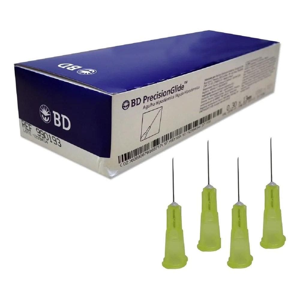 2X Carboxiterapia Agulha 13X3 Bd 30G 1/2 Hipodérmica 100 Uni