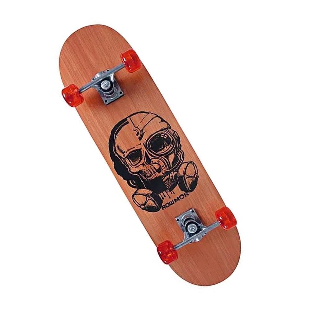 Skate Caveira L Alumínio Rodas Em Gel 79X20Cm Mor