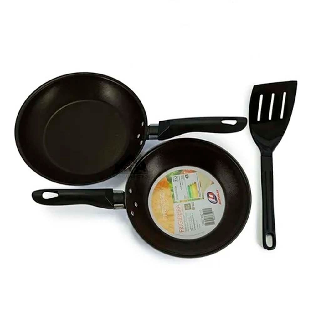 Conjunto Frigideiras Francesas 18 e 20 cm Espátula Marcolar