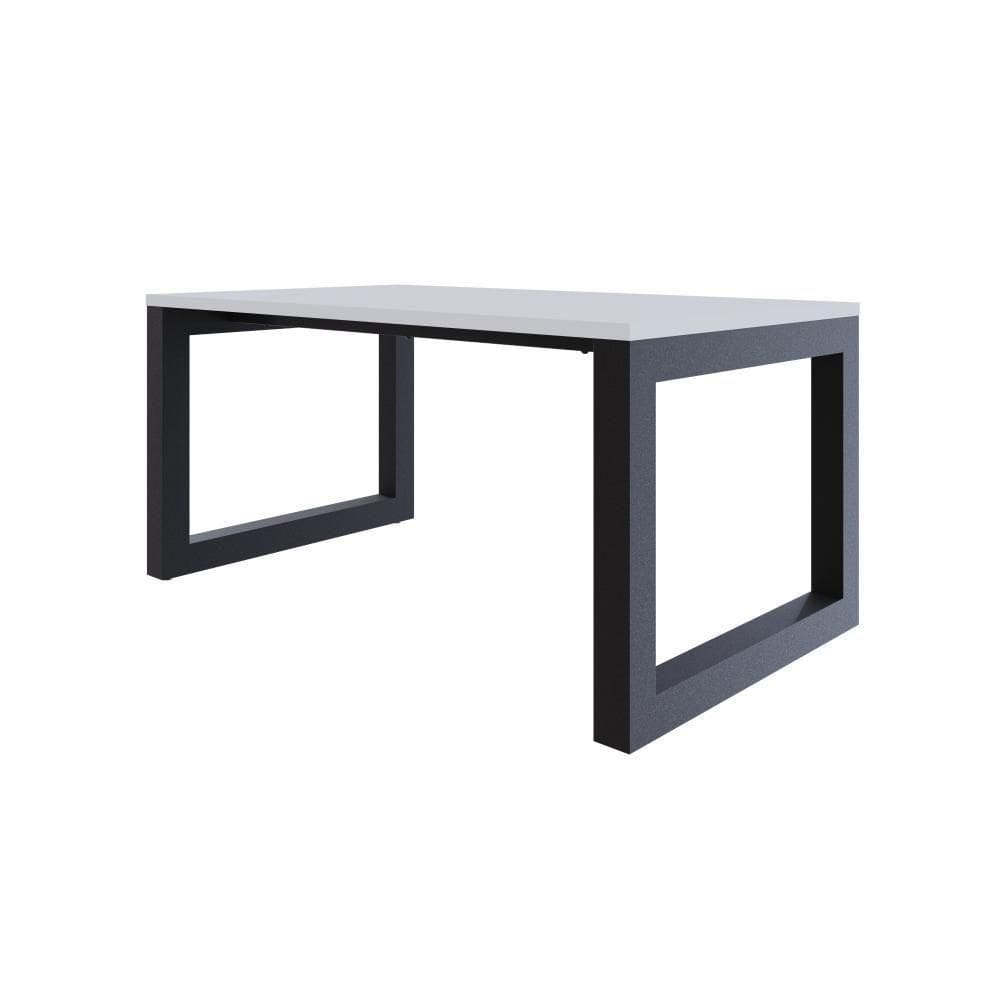 Mesa De Jantar Bronx 160x90x77cm BRMJ9160 Branco Tx - Branco Tx/