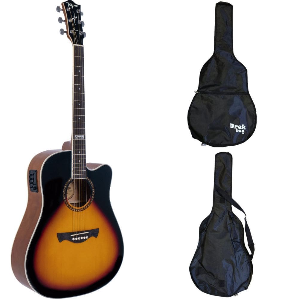 Kit Violão Tagima Kansas Folk Sunburst + Capa Solid Sound Base