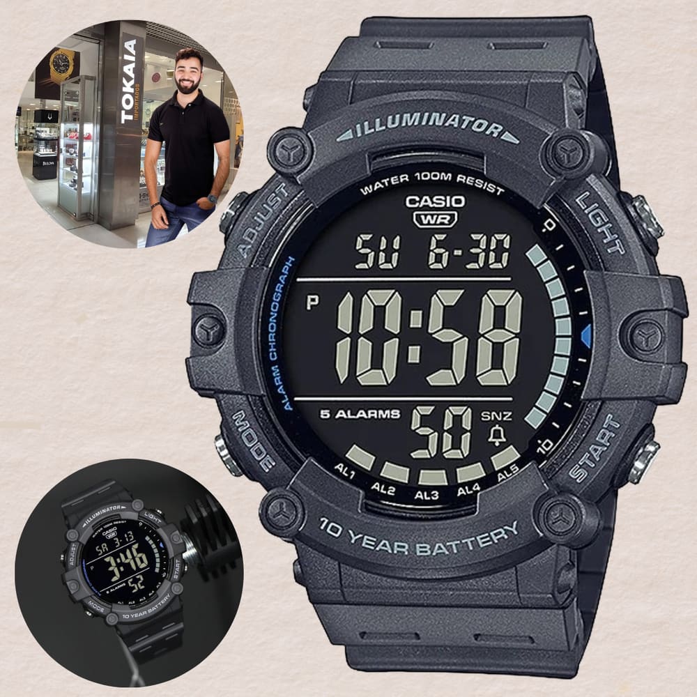 Relógio Casio Masculino Digital Grafite AE-1500WH-8BVDF