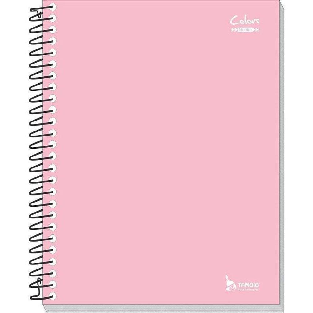 Caderno 10X1 Capa Dura Neutro Rosa 200 Folhas Pct Com 04