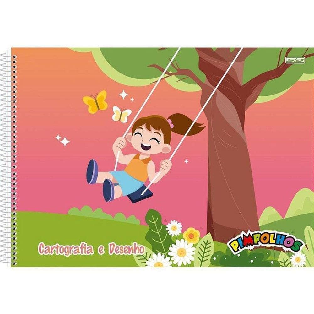 Caderno Desenho Capa Dura Pimpolhos - 275x200mm - 60 Folhas
