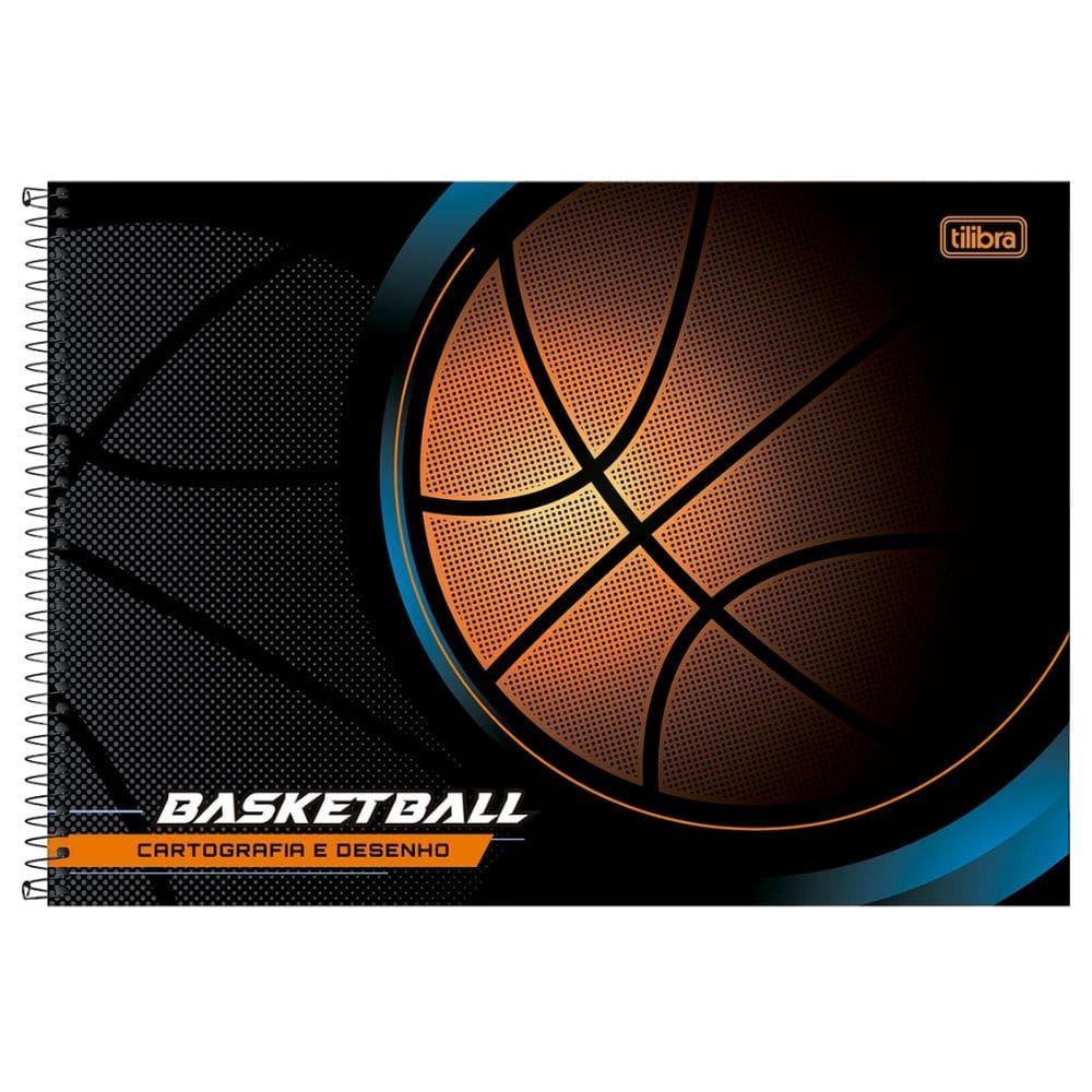 Caderno Espiral Cartografia e Desenho Score Sport Capa Dura 80 Folhas e Adesivos - Tilibra