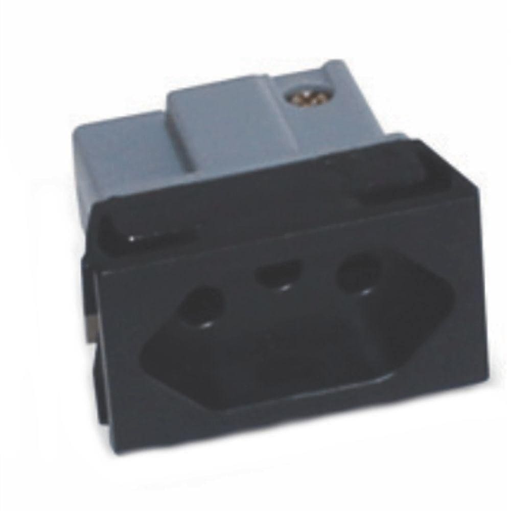 Tomada De Painel Com Borne 10a 250v Preta - S-8620 - Steck Tomada De Painel C-borne 10a 250v Pt Ste S-8620