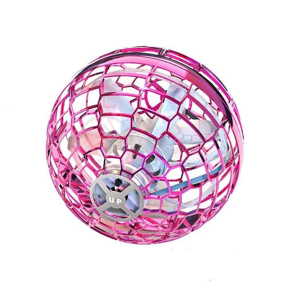 Bola Spinner Voadora Led Divertido Colorido Rgb Rosa