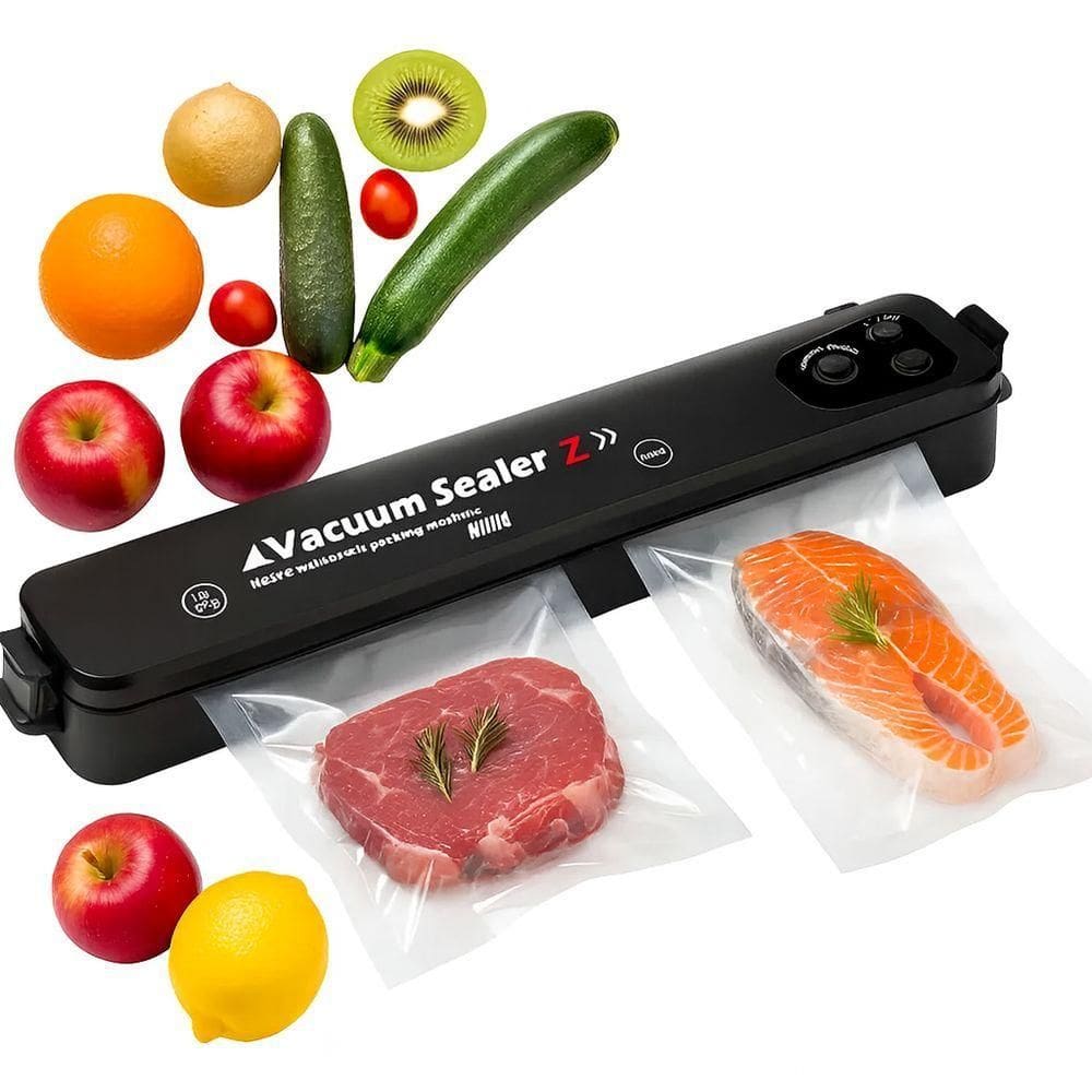 Máquina Seladora A Vácuo Portátil 90w Bivolt Para Conservação De Alimentos