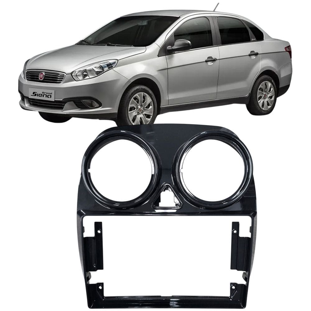 Moldura 9 Polegadas Grand Siena 2021 Black Piano Painel Central Multimidia Som