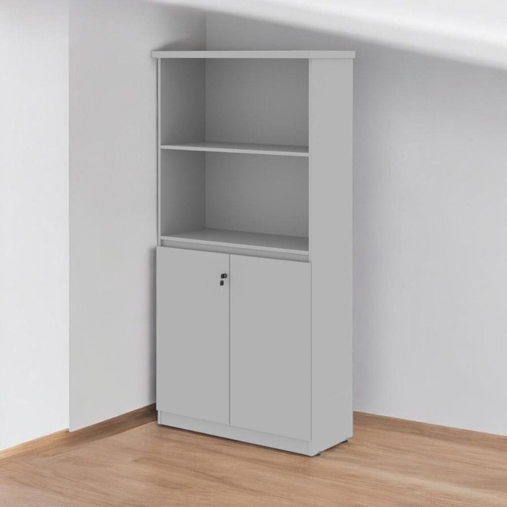 Armário Estante com Prateleiras Doubler Cinza