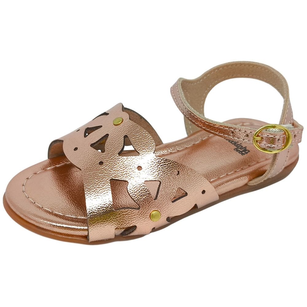 Sandalia Infantil Menina Conforto Ajustável Flores Molekinha