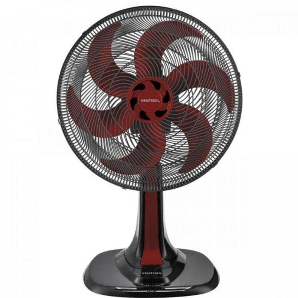Ventilador De Mesa 30 Cm 110V Turbo6 Vermelho Ventisol