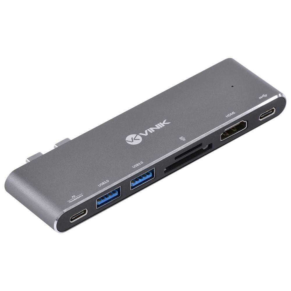 Hub Usb Tipo C 7 Em 2-2 Usb Leitor De Cartao Sd Tf Hdmi Thunderbolt 3 Power 100w Hc-72
