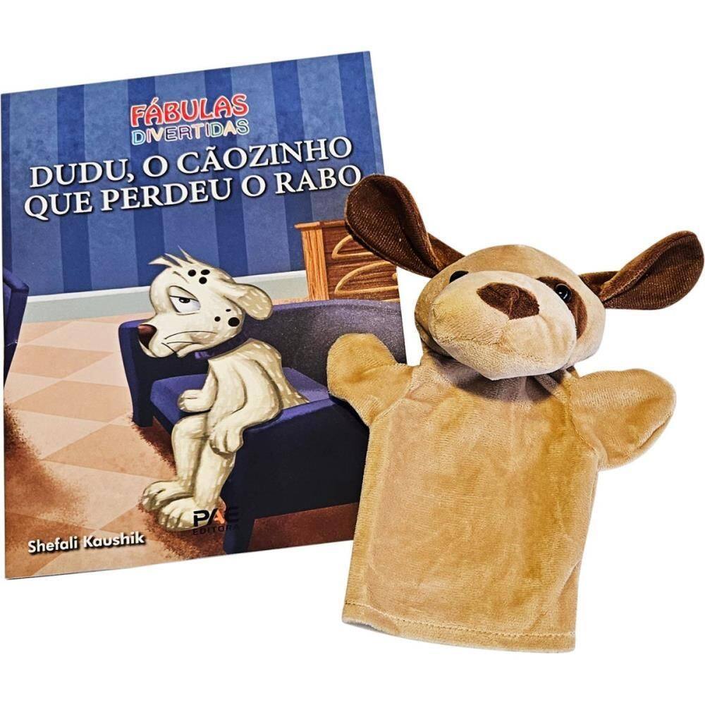 Livro Brinquedo Ilustrado Fantoche Dudu O Cãozinho 16pág