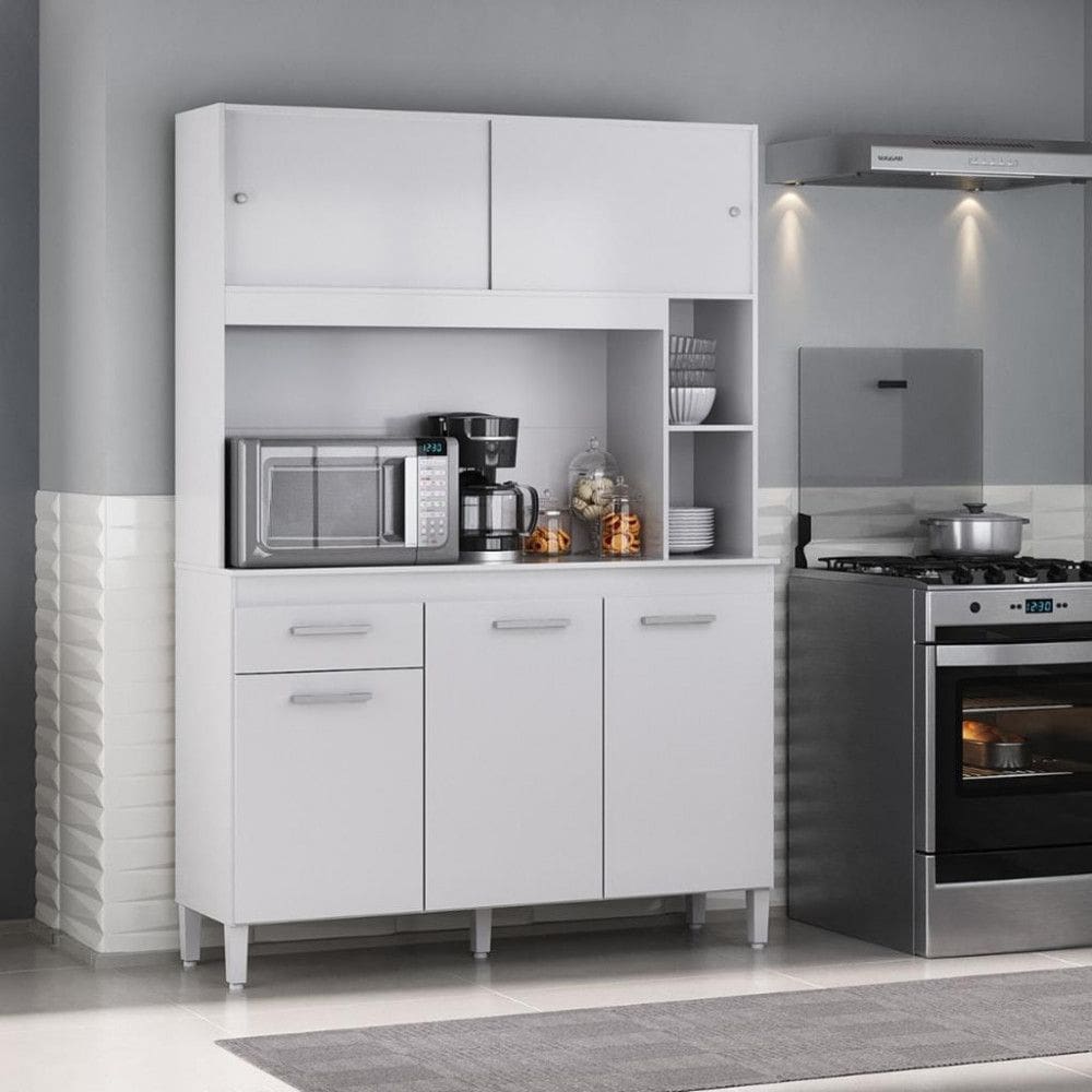 Cozinha Compacta 5 Portas 1 Gaveta com Tampo Ceara Atualle