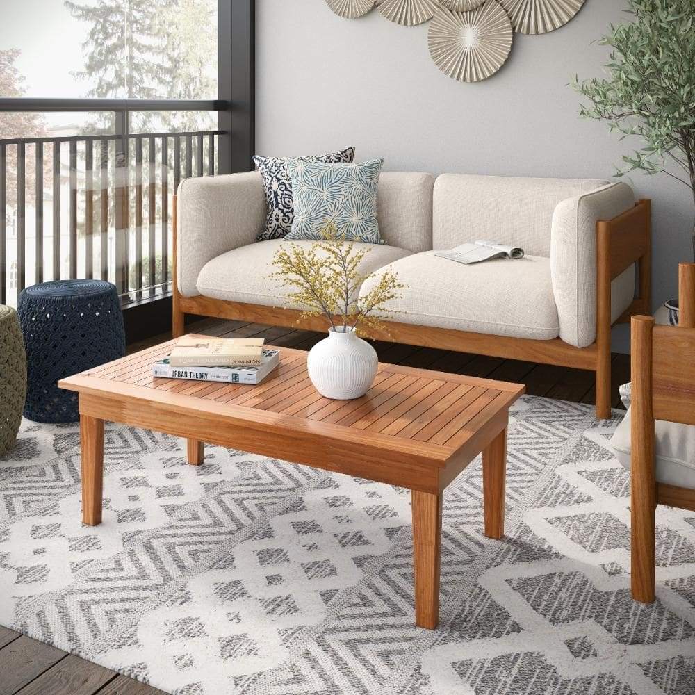 Mesa centro 10x50 Ripada Madeira Rustica Castanho