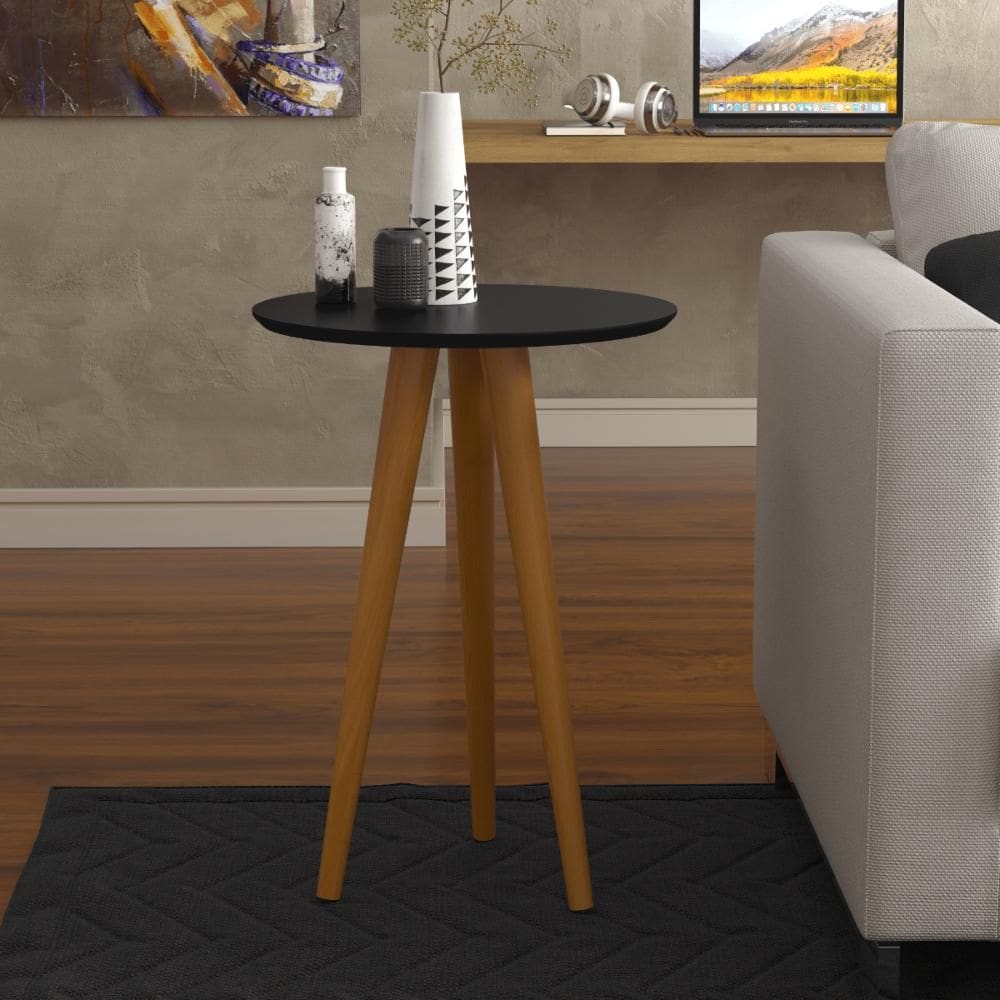 Mesa Lateral 4702 Pés Palito Sala Preta