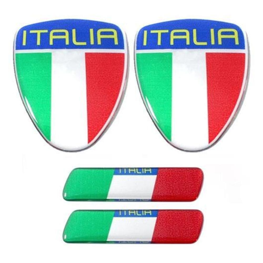 Kit Adesivos Emblema Escudo Placa Coluna Bandeiras Resinadas