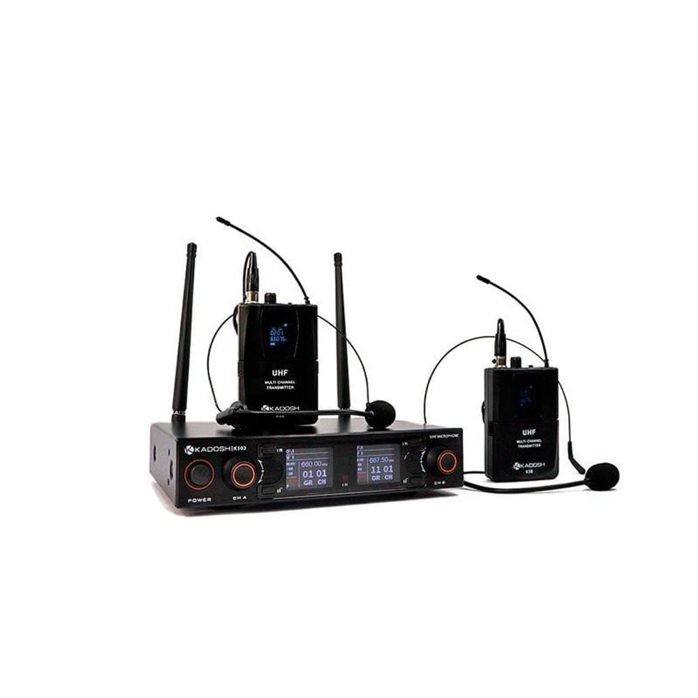 Microfone Sem Fio Duplo Head Set K-502Hh - Kadosh