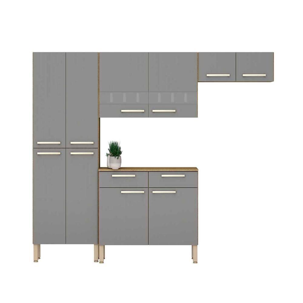 Cozinha Compacta Kits Paraná Nala 4 Peças com Balcão