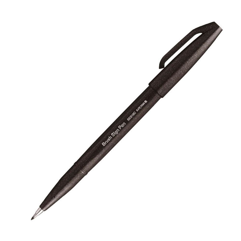 Caneta hidrográfica Brush Sign Pen Preta - Pentel