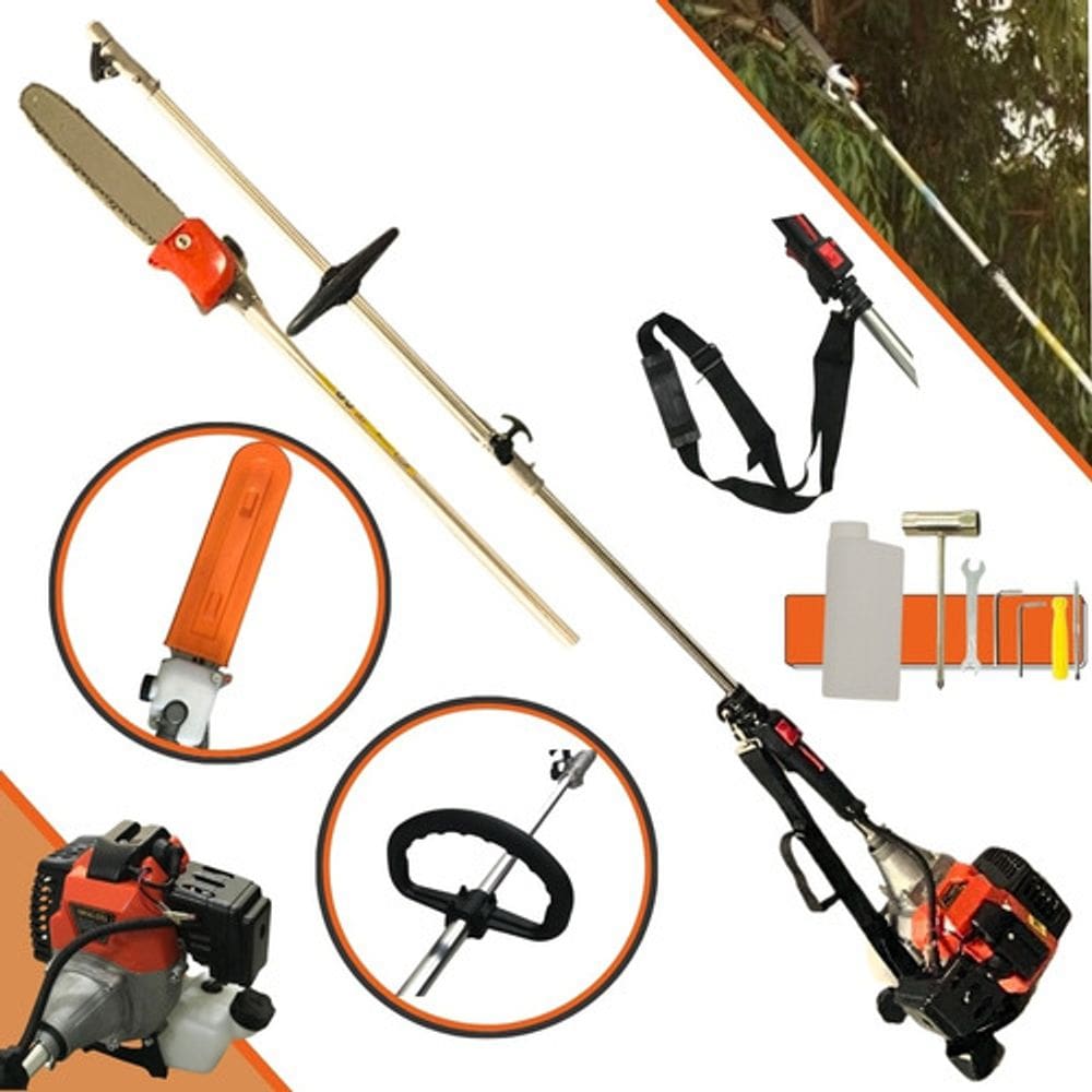 Motopodador A Gasolina Podador de Galhos Importway 52cc + Extensão 2,90 Metros (Atinge ate 4,90 Metros)